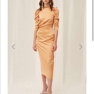 Keepsake Own It Midi Dress in Copper size S